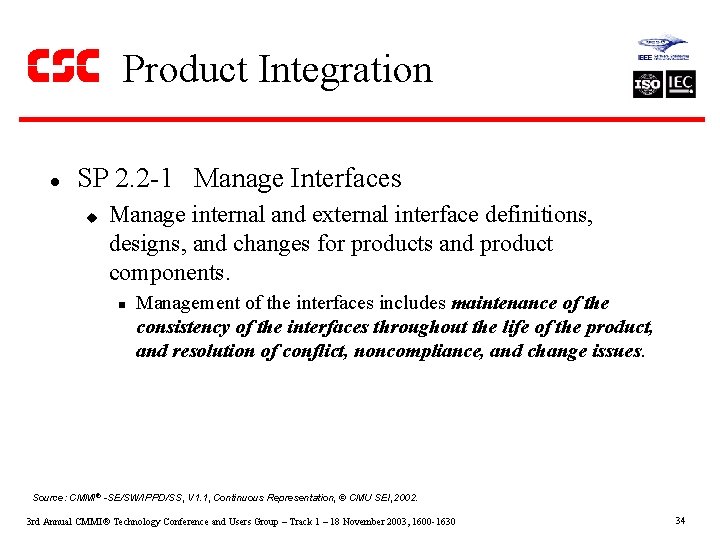 Product Integration l SP 2. 2 -1 Manage Interfaces u Manage internal and external