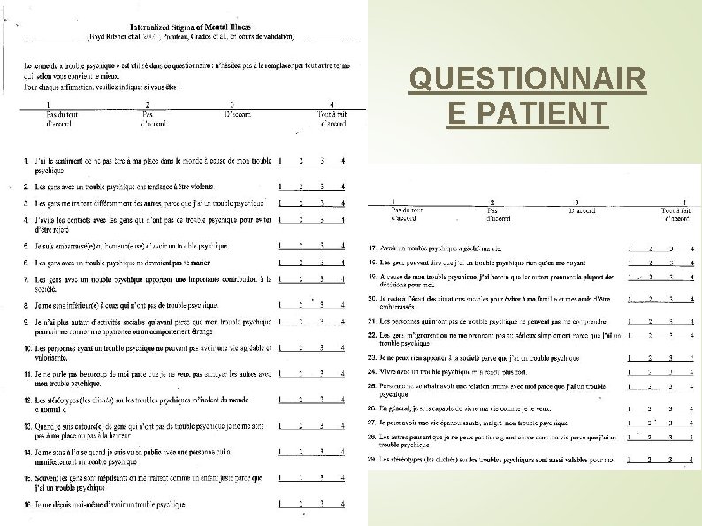 QUESTIONNAIR E PATIENT 