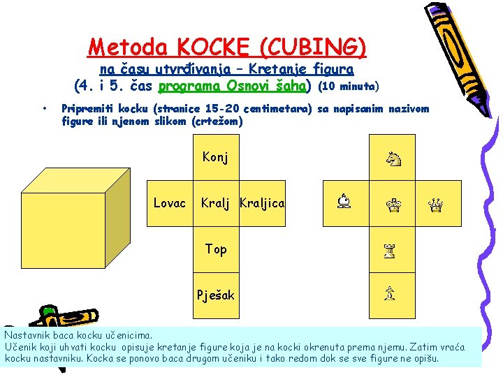 Metoda KOCKE (CUBING) na času utvrđivanja – Kretanje figura (4. i 5. čas programa