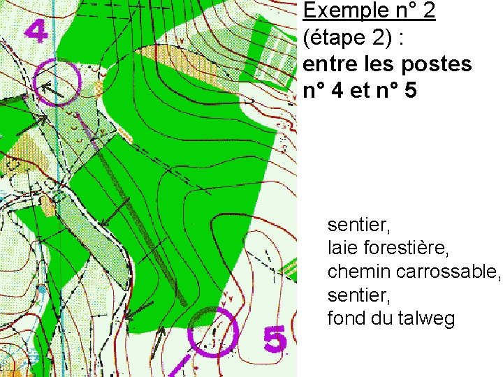 Exemple n° 2 (étape 2) : entre les postes n° 4 et n° 5