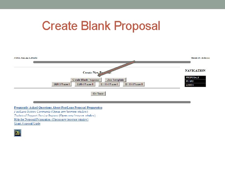 Create Blank Proposal 