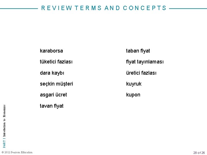 PART I Introduction to Economics R E V I E W T E R