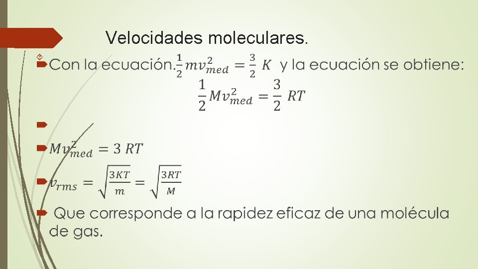 Velocidades moleculares. 