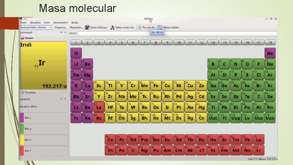 Masa molecular 