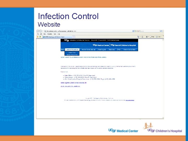 Infection Control Website 