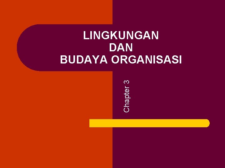 Chapter 3 LINGKUNGAN DAN BUDAYA ORGANISASI 