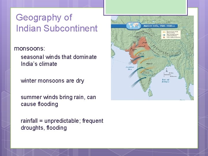 Geography of Indian Subcontinent monsoons: seasonal winds that dominate India’s climate winter monsoons are