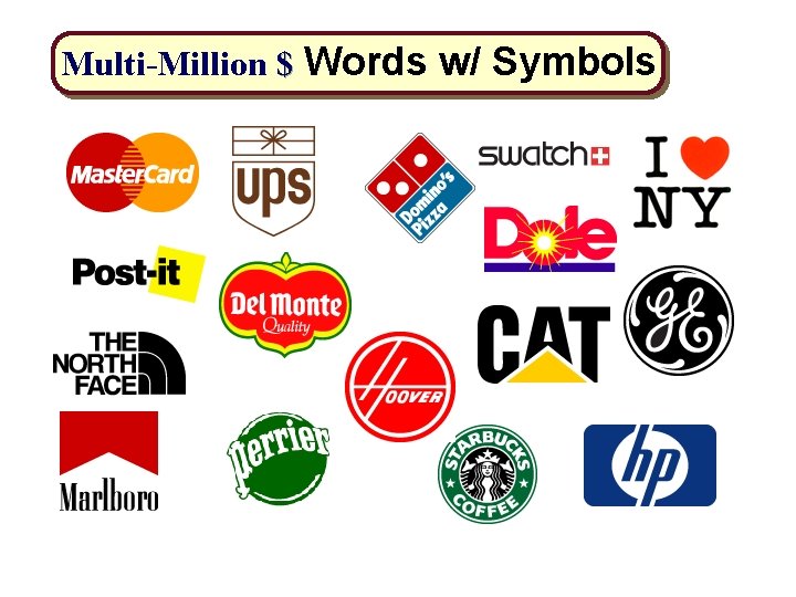 Multi-Million $ Words w/ Symbols 