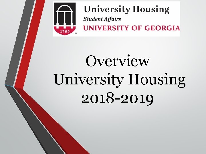 Overview University Housing 2018 -2019 