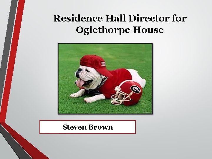 Residence Hall Director for Oglethorpe House Steven Brown 