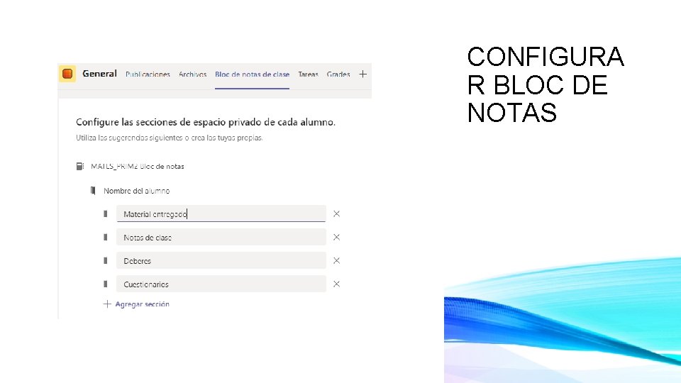CONFIGURA R BLOC DE NOTAS CONFIGURA R BLOC DE NOTAS