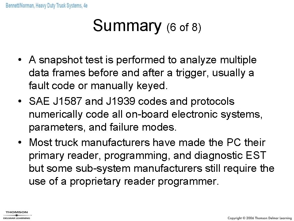 Summary (6 of 8) • A snapshot test is performed to analyze multiple data Summary (6 of 8) • A snapshot test is performed to analyze multiple data