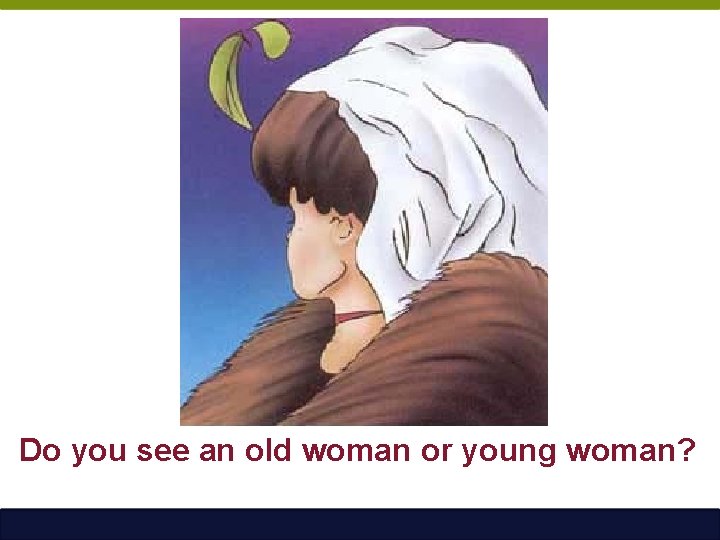 Do you see an old woman or young woman? 