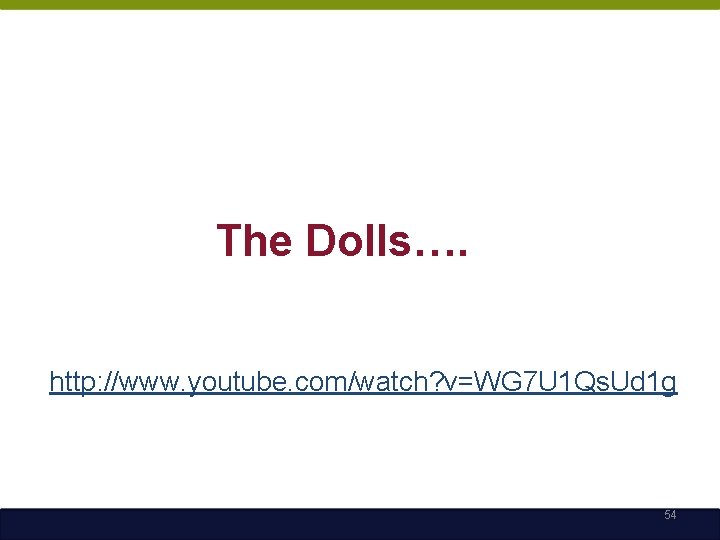 The Dolls…. http: //www. youtube. com/watch? v=WG 7 U 1 Qs. Ud 1 g