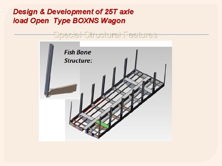 Design & Development of 25 T axle load Open Type BOXNS Wagon Special Structural