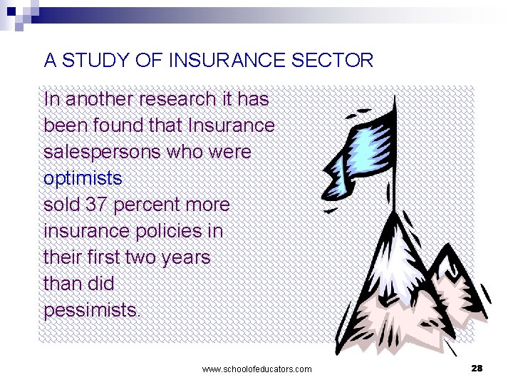 A STUDY OF INSURANCE SECTOR In another research it has been found that Insurance