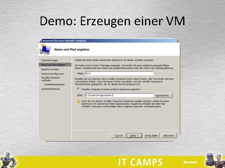 Demo: Erzeugen einer VM 