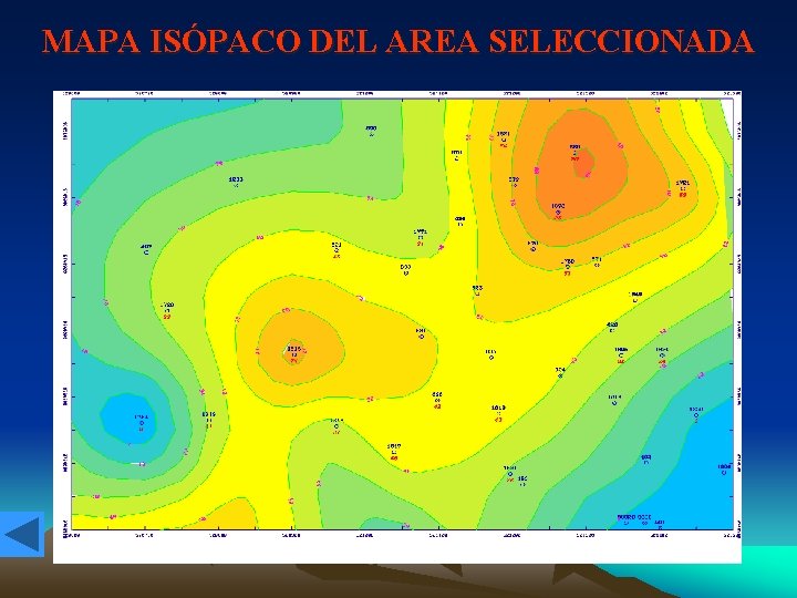 MAPA ISÓPACO DEL AREA SELECCIONADA 