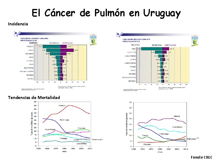 El Cáncer de Pulmón en Uruguay Incidencia Tendencias de Mortalidad Fuente CHLC 