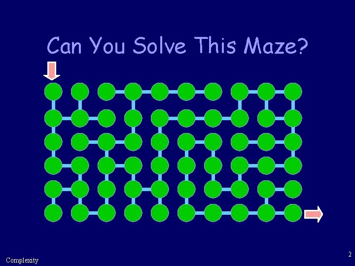 Can You Solve This Maze? Complexity 2 