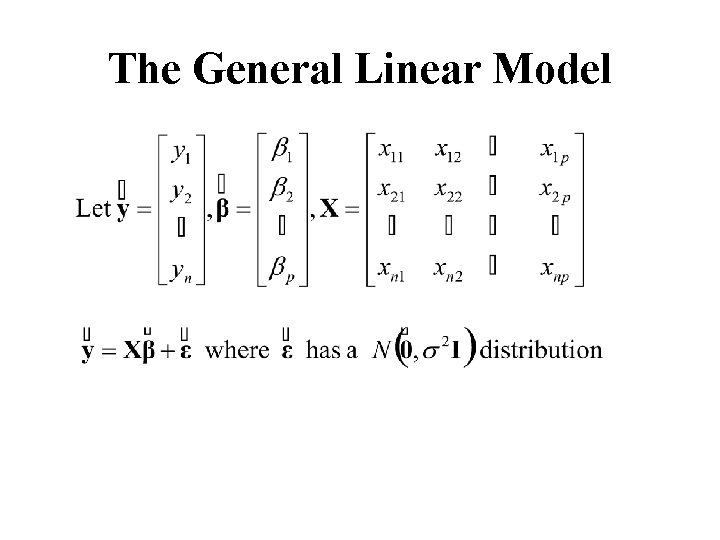 The General Linear Model 