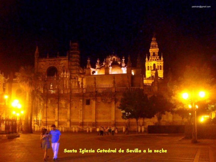 Santa Iglesia Catedral de Sevilla a la noche 