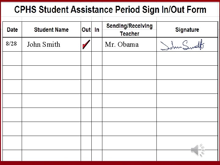 8/28 John Smith Mr. Obama 