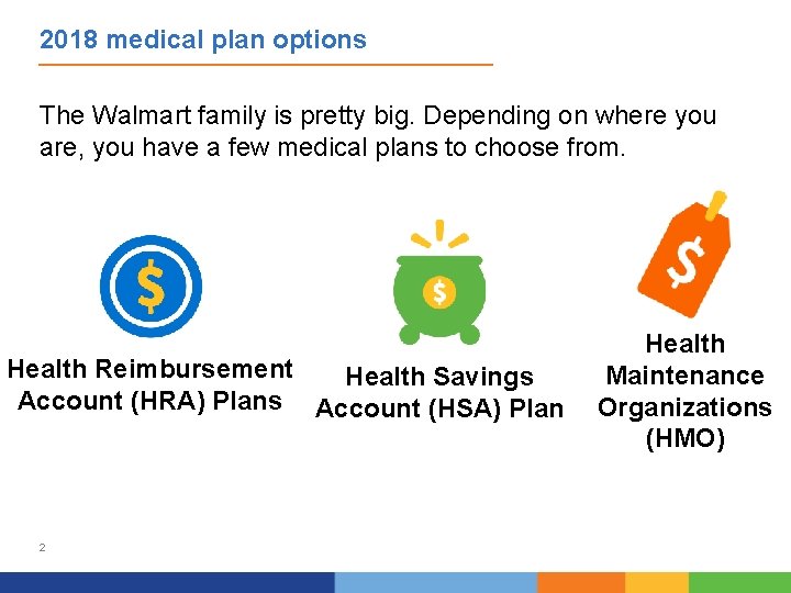 2018 medical plan options The Walmart family is pretty big. Depending on where you