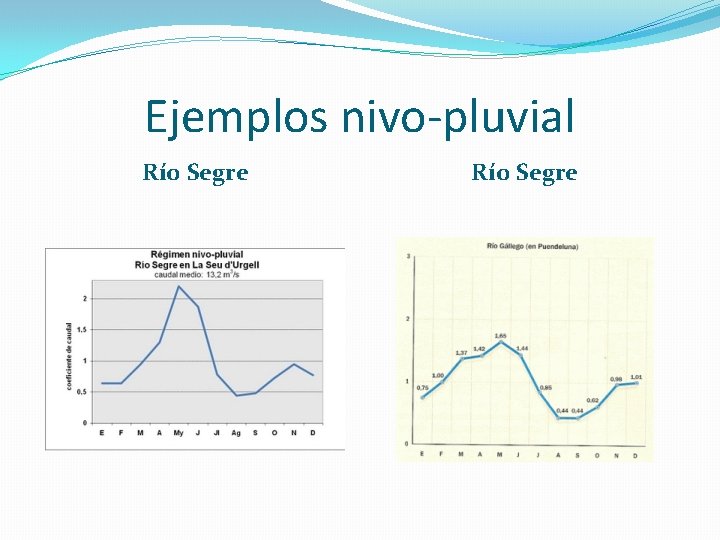 Ejemplos nivo-pluvial Río Segre 