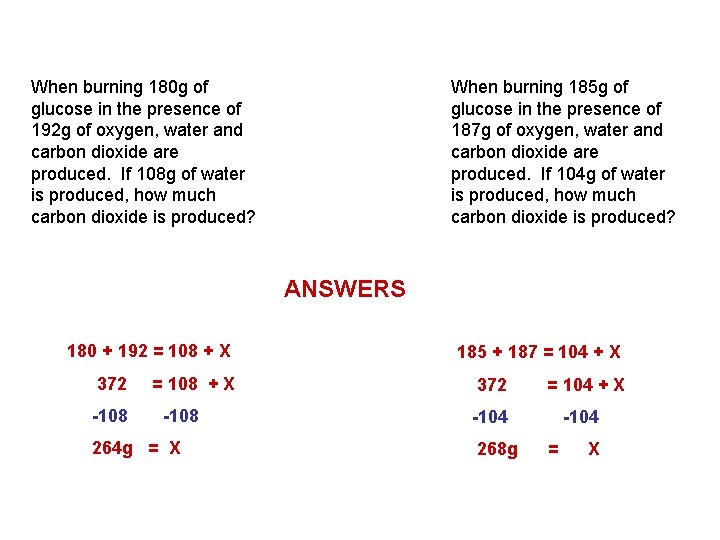 When burning 180 g of glucose in the presence of 192 g of oxygen, When burning 180 g of glucose in the presence of 192 g of oxygen,