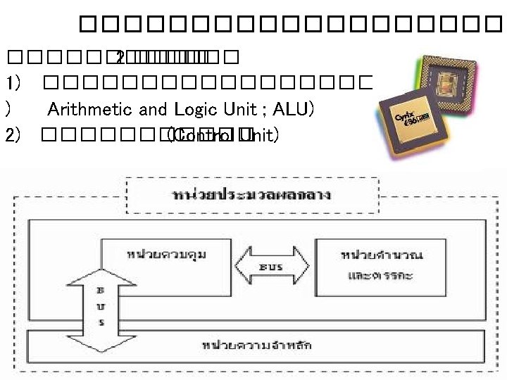 ���������� 2 ���� 1) ��������� ) Arithmetic and Logic Unit ; ALU) 2) ������