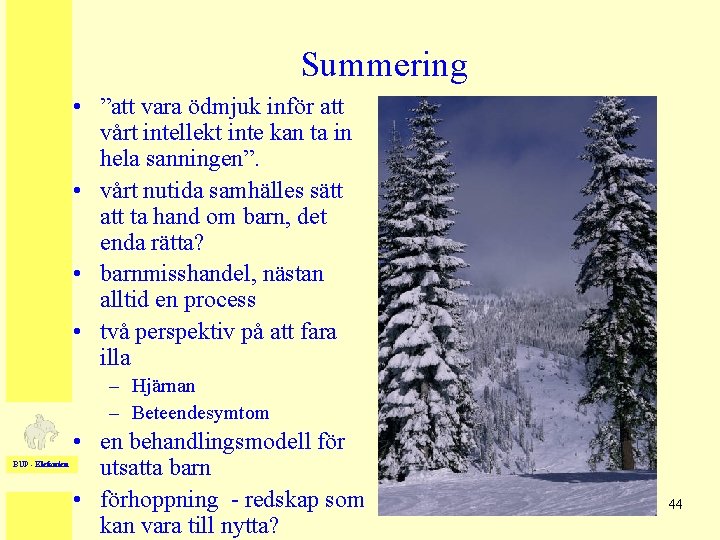 Summering • ”att vara ödmjuk inför att vårt intellekt inte kan ta in hela