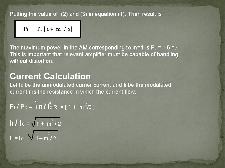 Putting the value of (2) and (3) in equation (1). Then result is :