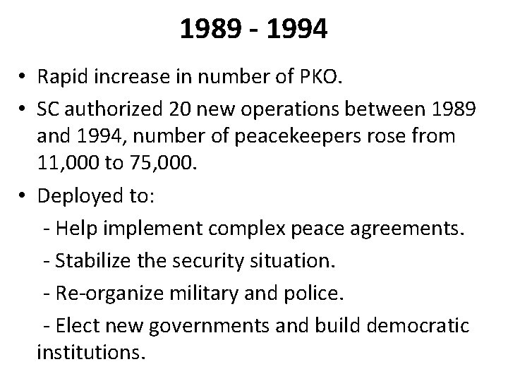 INTRODUCTION TO CONTEMPORARY PEACE SUPPORT OPERATIONS PSO Lt