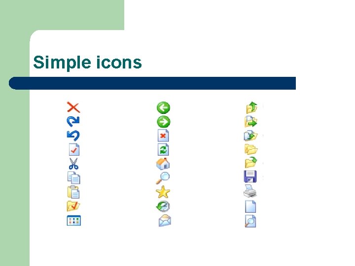 Simple icons 