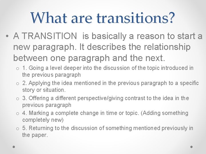 Short Transition Between Topics Writing an Outline Body Paragraphs and Successful Transitions
