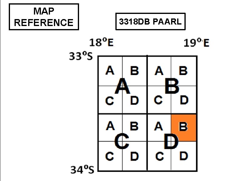MAP REFERENCE 3318 DB PAARL 
