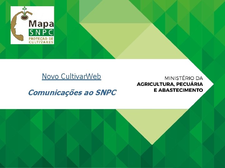 Novo Cultivar. Web Comunicações ao SNPC 