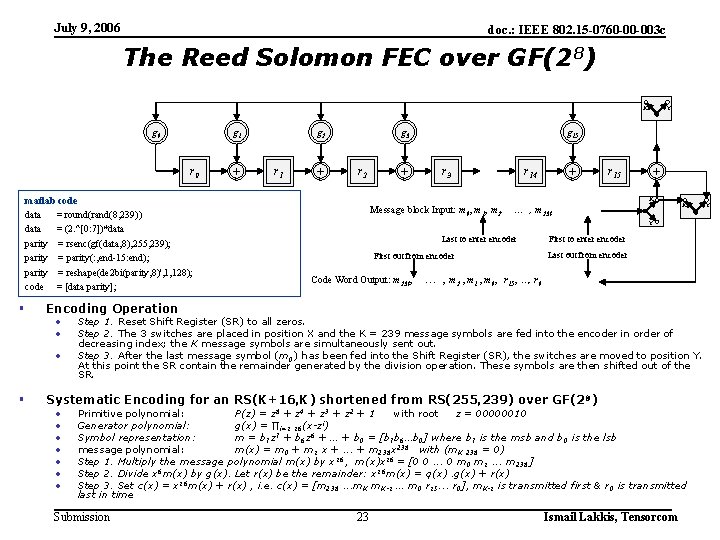 July 9, 2006 doc. : IEEE 802. 15 -0760 -00 -003 c The Reed July 9, 2006 doc. : IEEE 802. 15 -0760 -00 -003 c The Reed