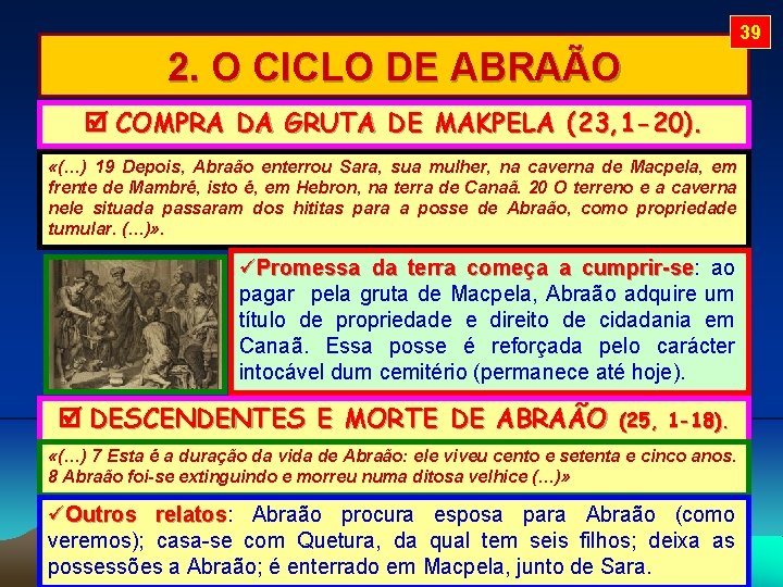 39 2. O CICLO DE ABRAÃO COMPRA DA GRUTA DE MAKPELA (23, 1 -20).