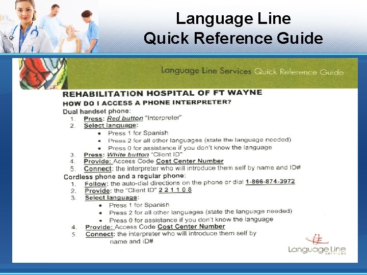 Language Line Quick Reference Guide 