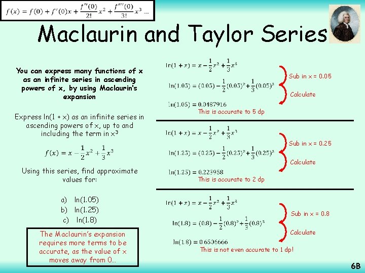  Maclaurin and Taylor Series You can express many functions of x as an