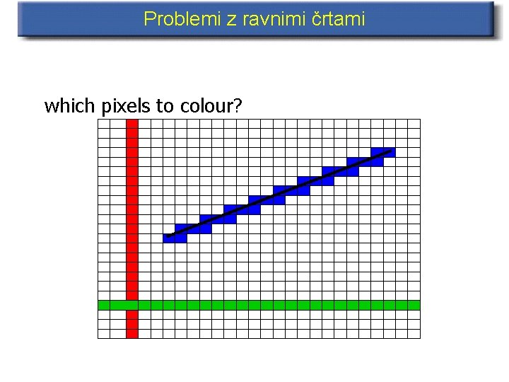 Problemi z ravnimi črtami which pixels to colour? 