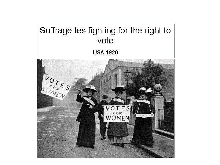 Suffragettes fighting for the right to vote USA 1920 
