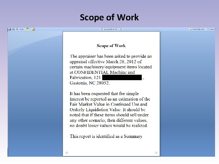 Scope of Work 