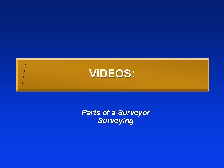 VIDEOS: Parts of a Surveyor Surveying 