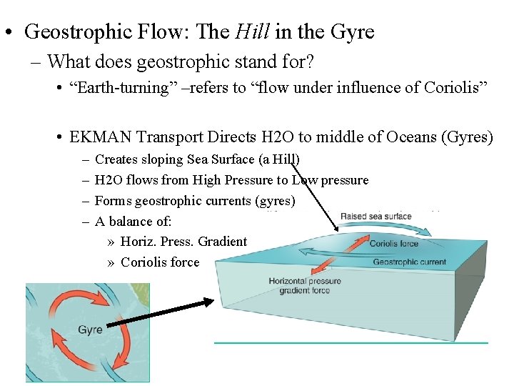  • Geostrophic Flow: The Hill in the Gyre – What does geostrophic stand