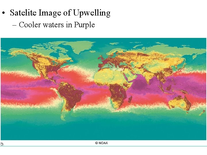  • Satelite Image of Upwelling – Cooler waters in Purple 