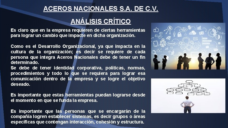 ACEROS NACIONALES S. A. DE C. V. ANÁLISIS CRÍTICO Es claro que en la