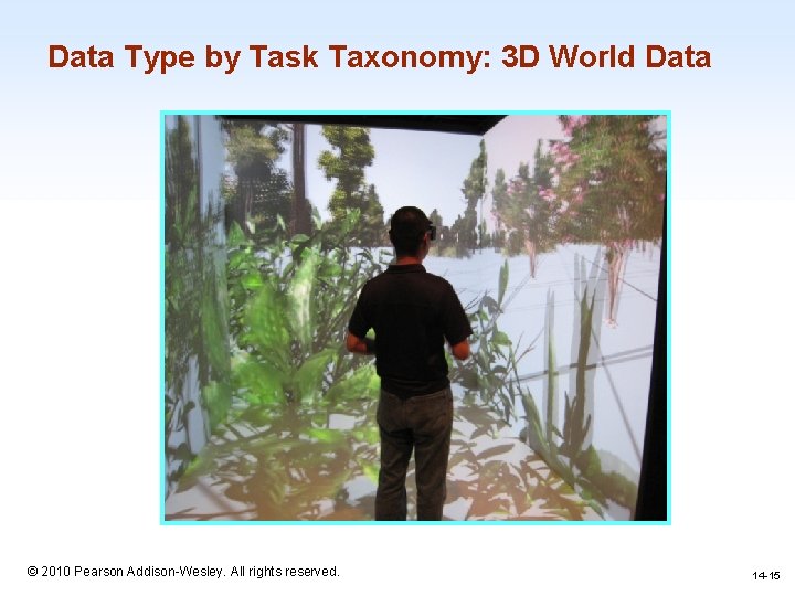 Data Type by Task Taxonomy: 3 D World Data 1 -15 © 2010 Pearson Data Type by Task Taxonomy: 3 D World Data 1 -15 © 2010 Pearson